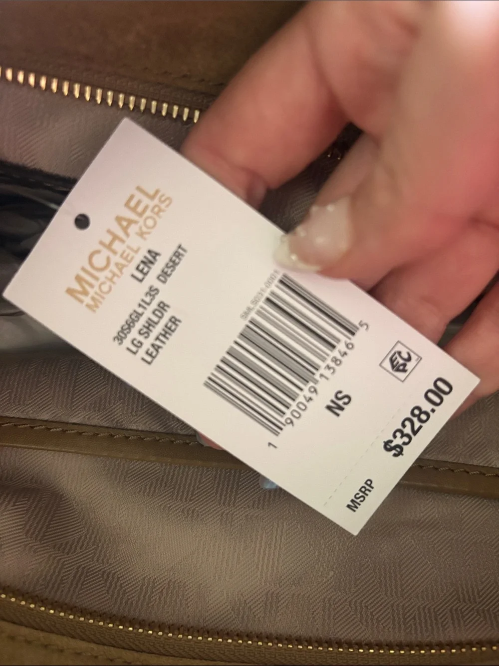 Michael Kors Tan Suede Hobo Shoulder Bag